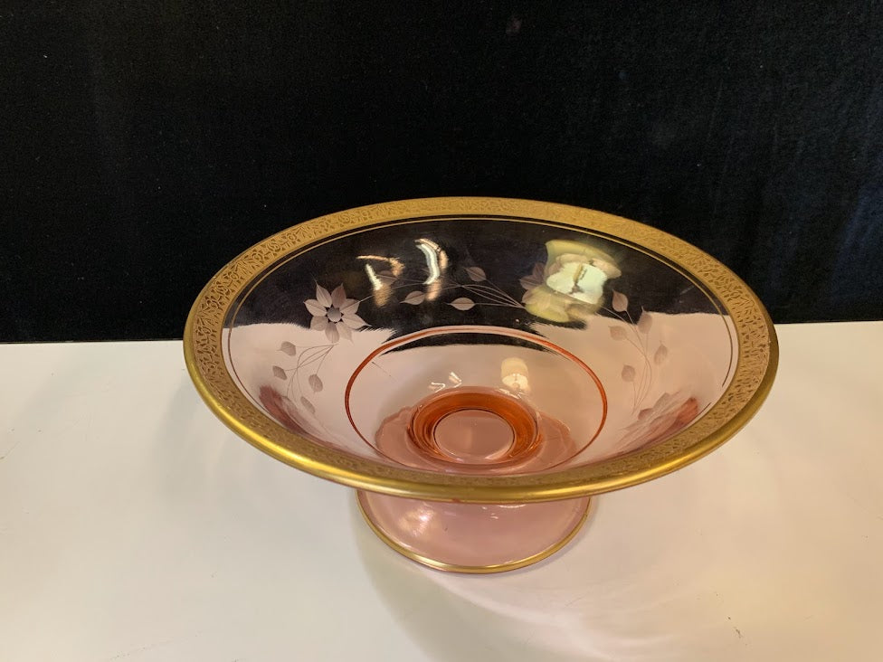 Pink Depression Glass Bowl Cherished Possessions 7240