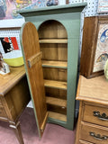 Green Narrow Wood Cabinet