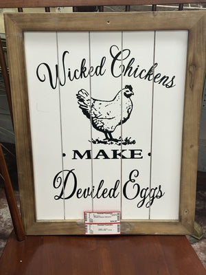 Wall Decor "Wicked Chickens"