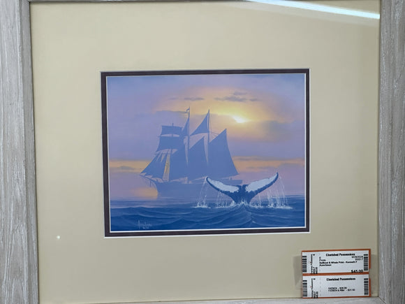 Sailboat & Whale Print