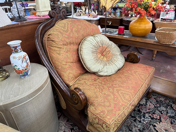 Unique Carved Upholstered Chair