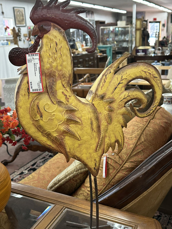 Metal Rooster Decor