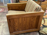 Vintage Pine Cube Chair with Cushions