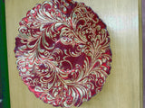 Red & Gold Centerpiece Bowl