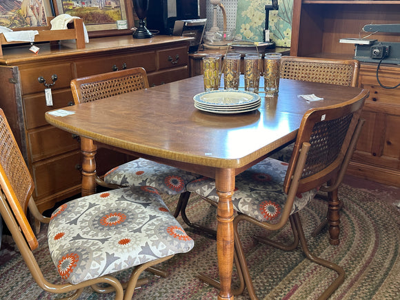 Kitchen Table with Caned Back Chairs