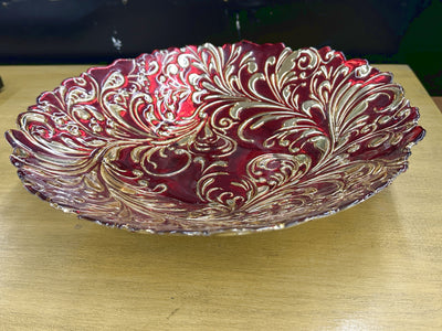 Red & Gold Centerpiece Bowl
