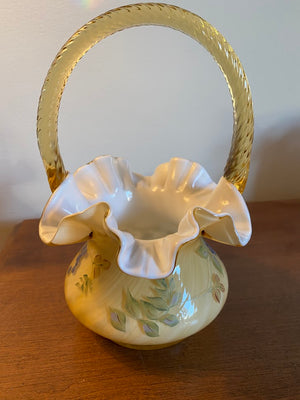 Fenton Hand Painted Basket